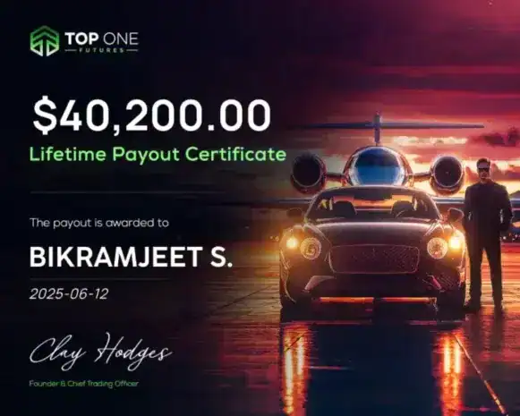 TopOne Trader Payout Certificate